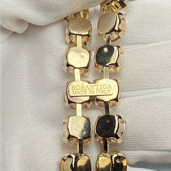 Rosantica Polka Goldtone, Resin Pearl, & Crystal Lariat Necklace - Picture 7 of 9